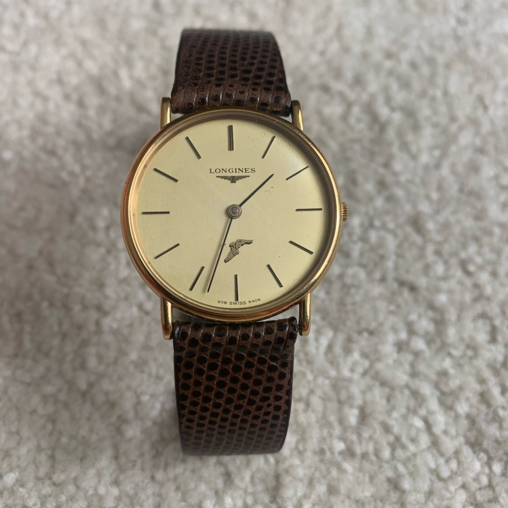 Vintage Rare  Longines Goodyear gold plated superslim men’s watch